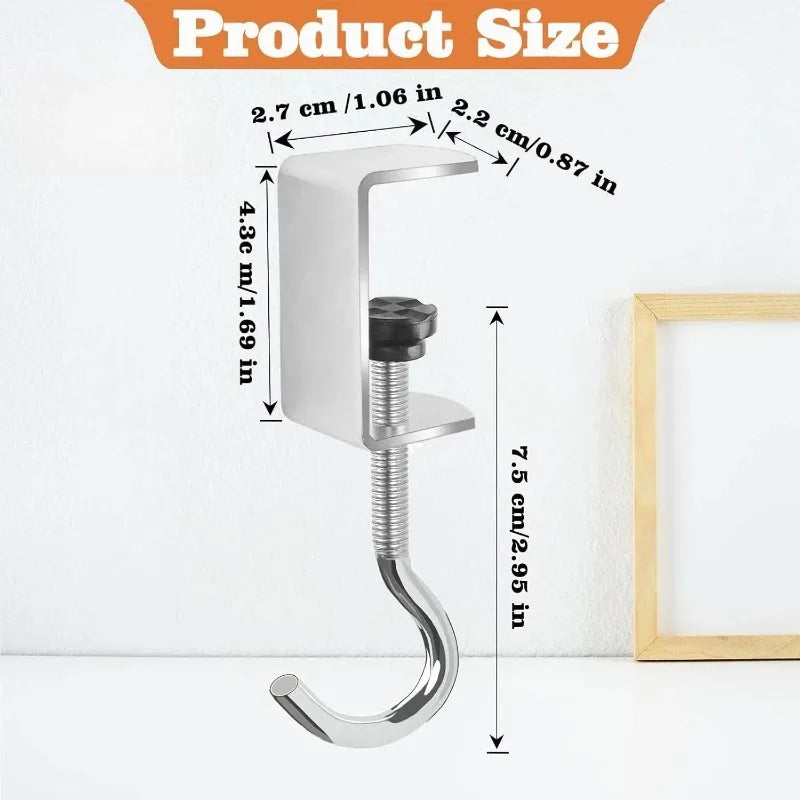 Heavy Duty No Drill Adhesive Wall Hooks – No Nail, Multi-Use