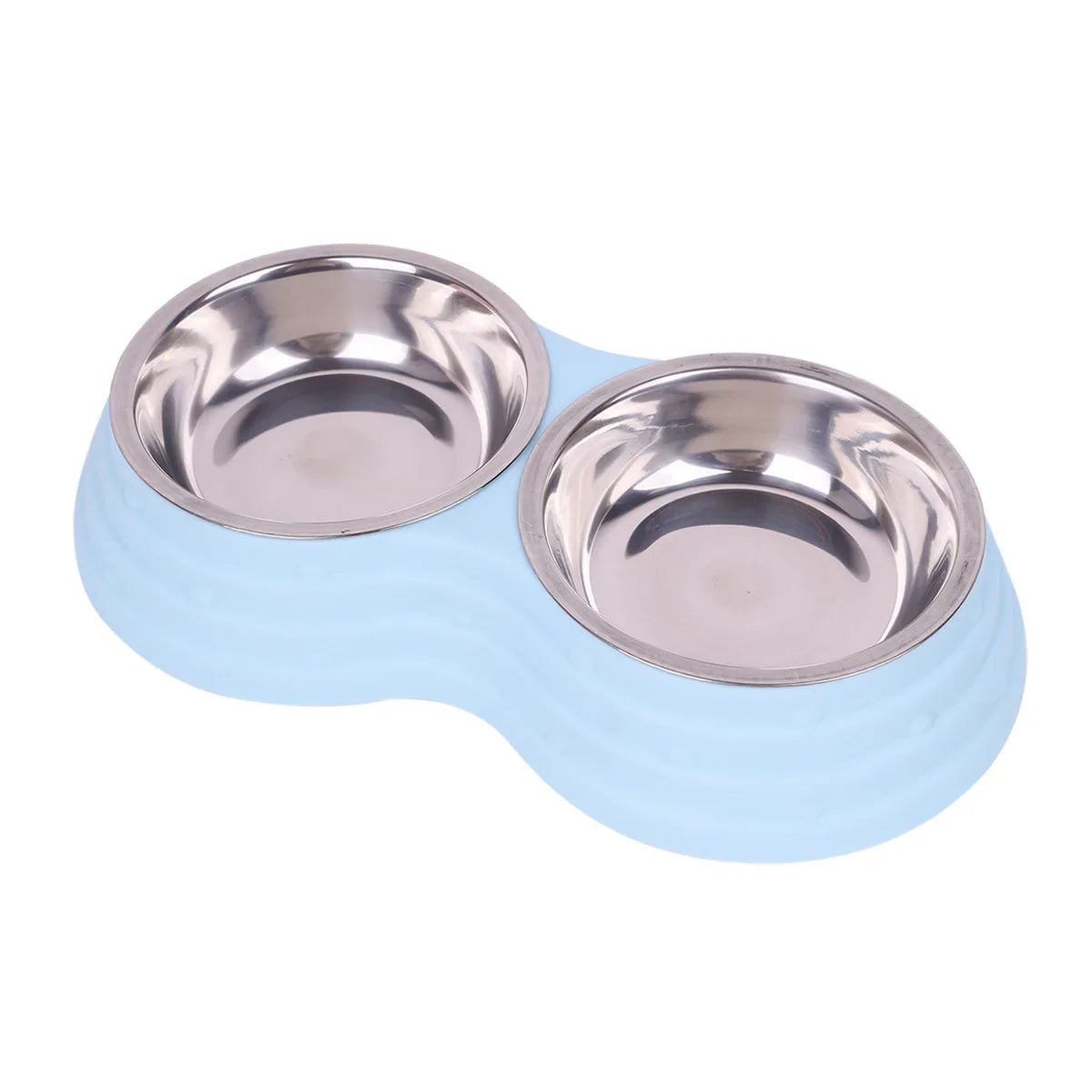 Double Bowl Pet Feeder – Stainless Steel, Non-Slip Base | Dogs & Cats