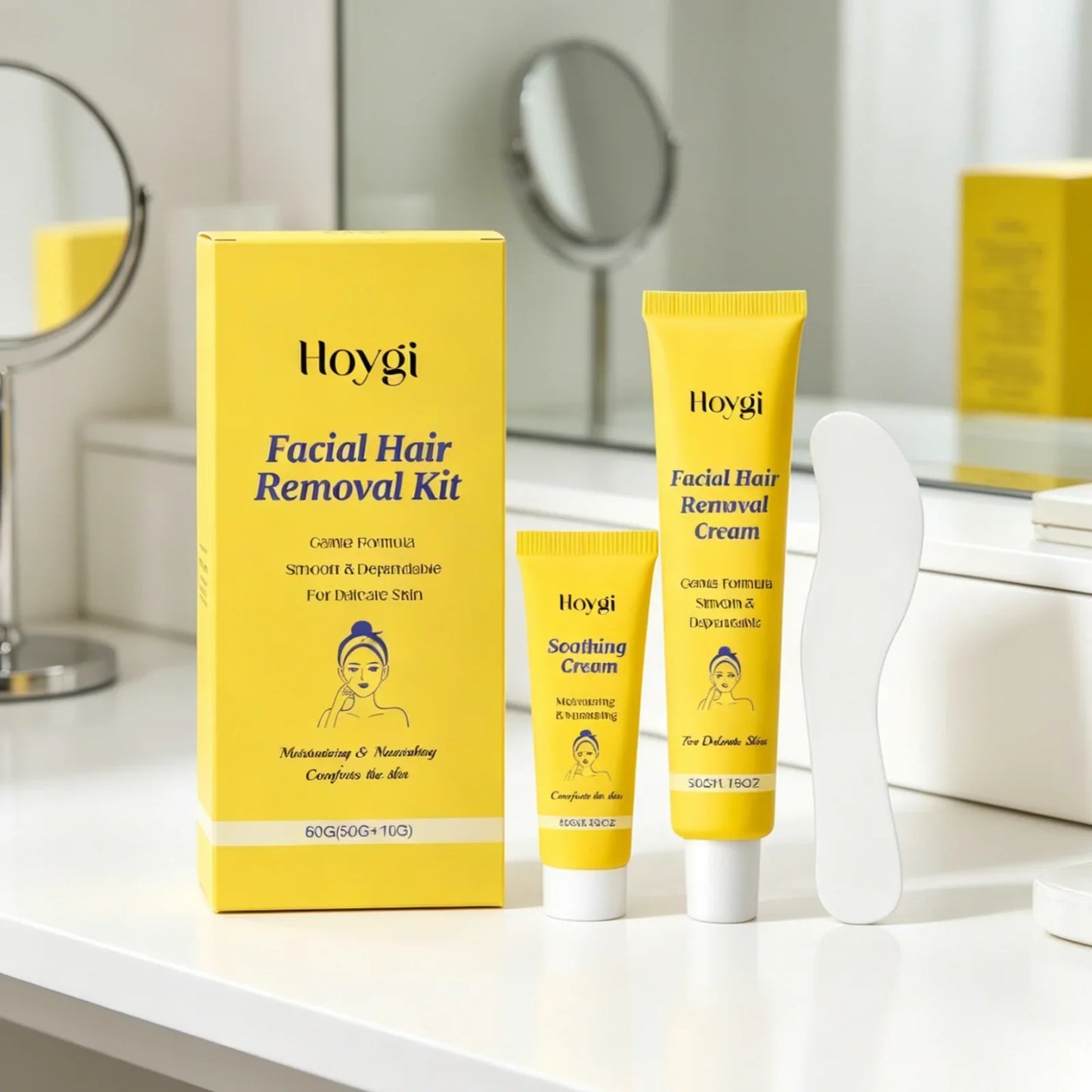 Hoygi Facial Hair Removal Cream – Natural & Painless 60g