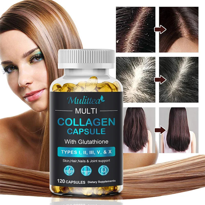 Multi-Collagen Complex with Biotin – Skin, Hair, Nails & Joints | 60 Capsules Peaceful Pleasures Health and Wellness
