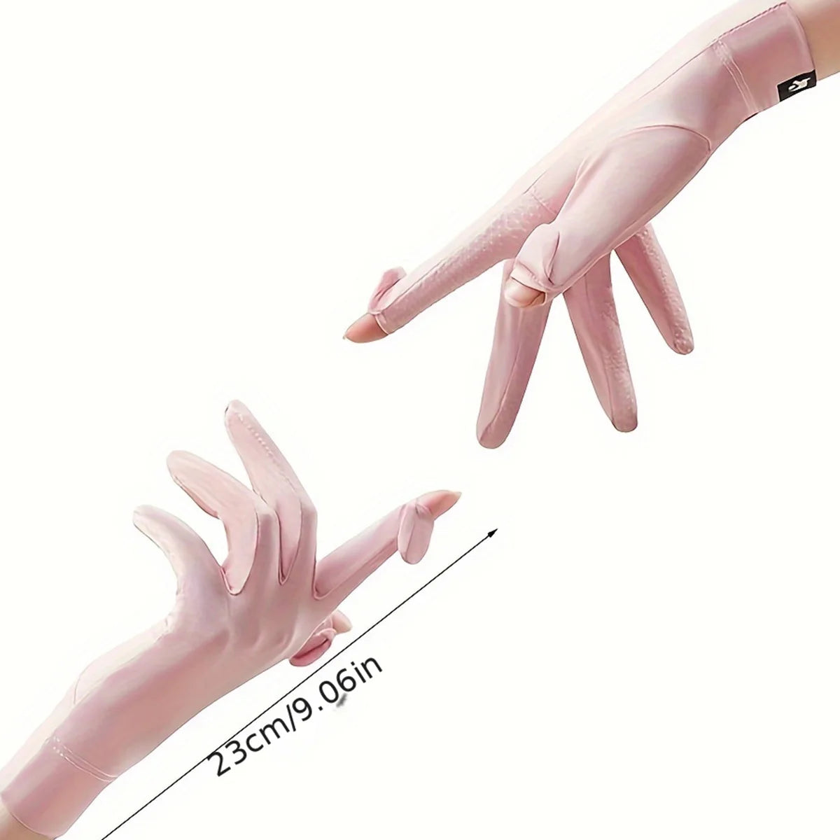 One Pair Summer New Ice Silk Sunscreen Gloves Flip Cover Casual Driving Ice Feel Cycling Anti slip Finger Peaceful Pleasures Health and Wellness