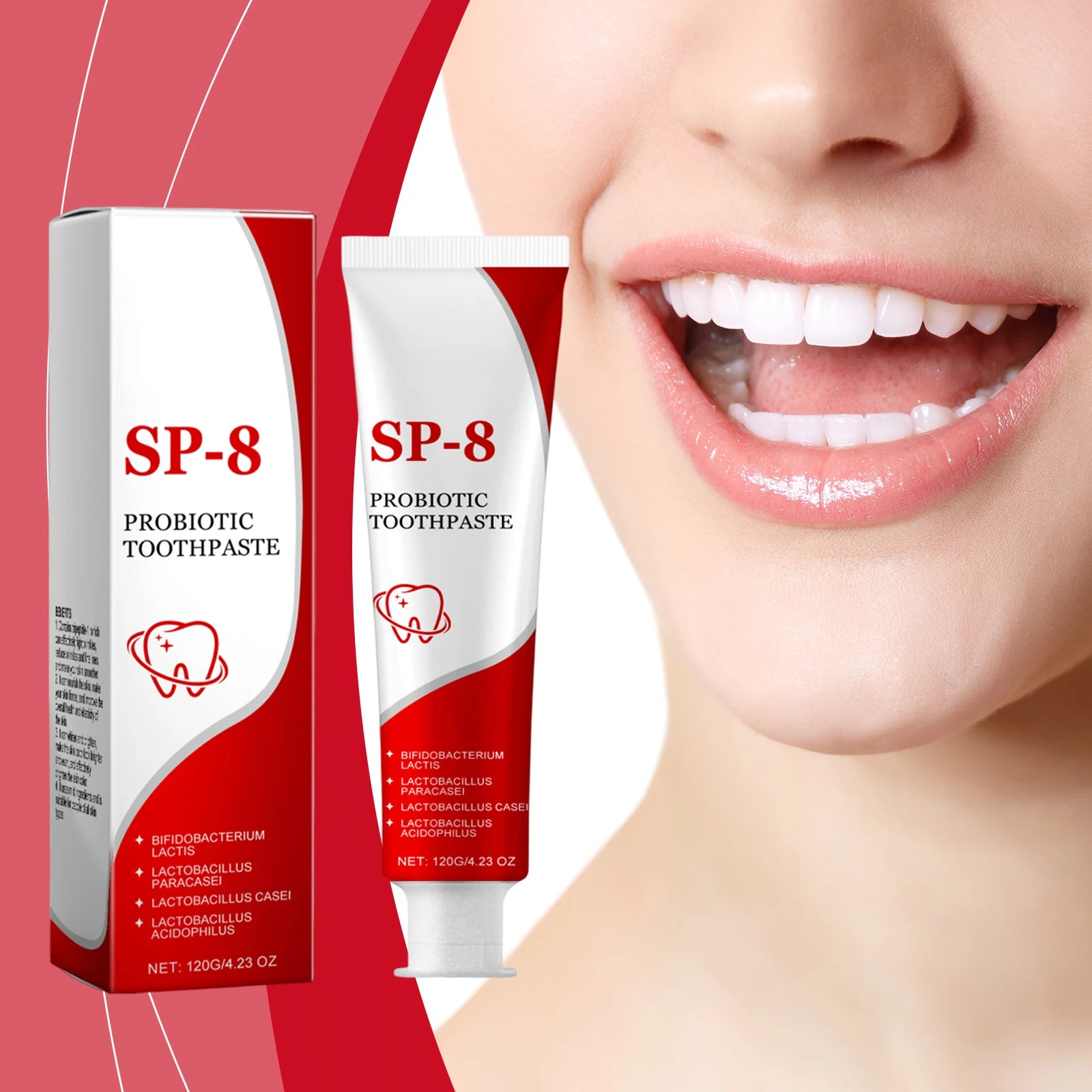 Probiotic Brightening White Toothpaste Removing Dental Plaque Preventing Tooth Decay Freshens Breath Cleaning Oral Toothpaste Peaceful Pleasures Health and Wellness