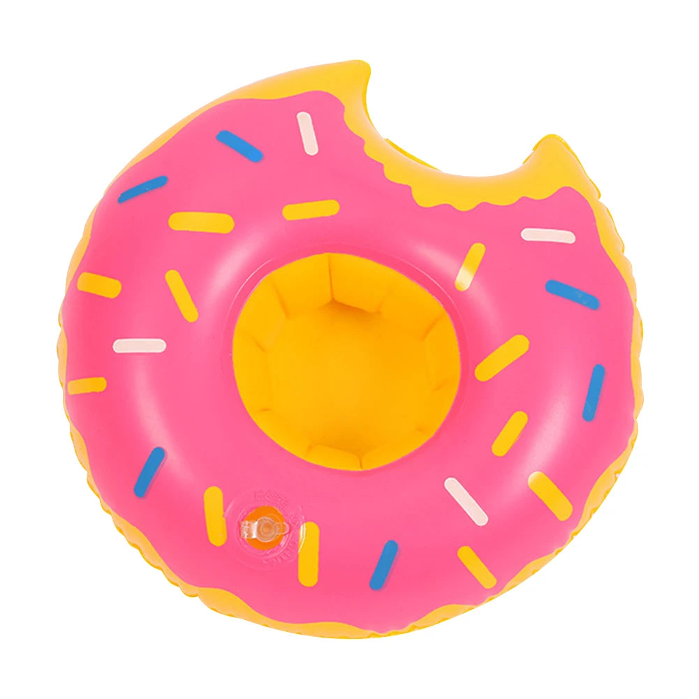 Inflatable Donut Cup Holder Coaster – Pool, Party & Beach Peaceful Pleasures Health and Wellness Pink United States