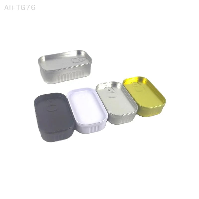 Sardine Can Shaped Tin Box – Mini Metal Jewelry & Storage Case