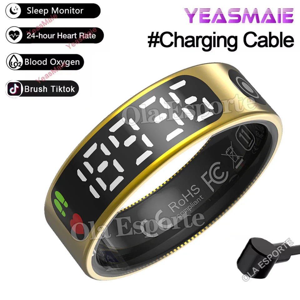 Smart Ring LED – Heart Rate, SpO₂ & Sleep Tracker | 5ATM