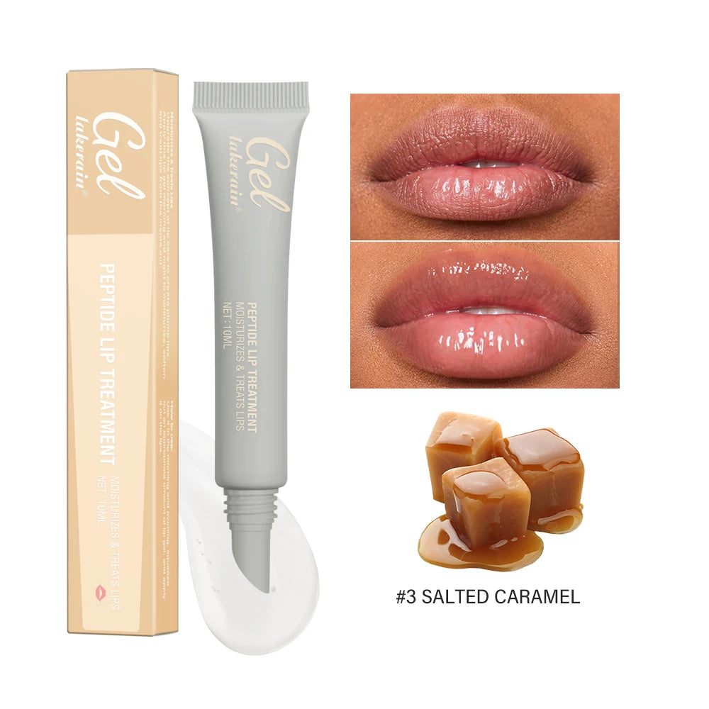 Peptide Lip Treatment Moisturizing Lip Mask Gel To Remove Dead Skin Lipstick Base Lip Cream Lip Care Mask 10ml Peaceful Pleasures Health and Wellness 3 salted caramel