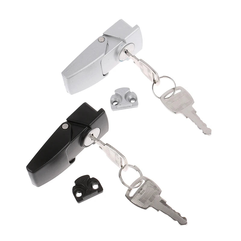 High Quality Cabinet Black Coated Metal Hasp Latch DK604 Security Toggle Lock With Two Keys Peaceful Pleasures Health and Wellness