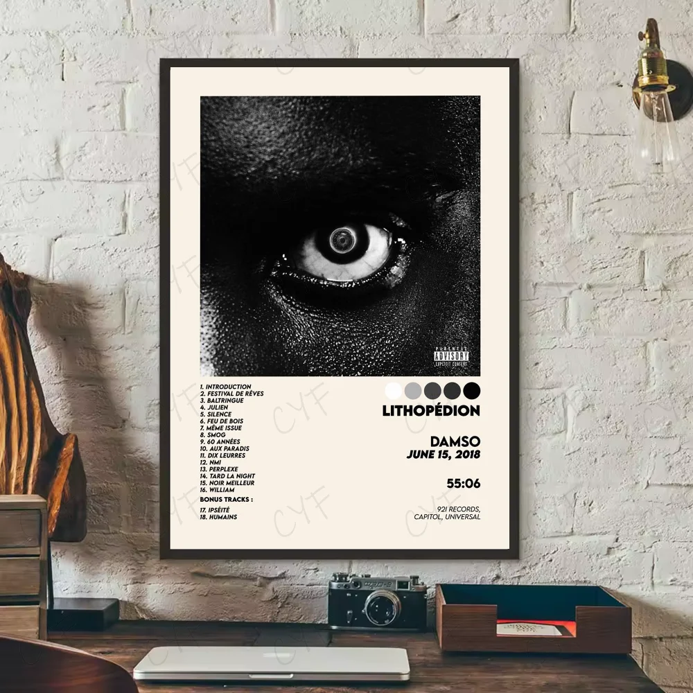 D-Damso Qalf Rapper Poster HD art sticky wall waterproof home living room bedroom bar aesthetic decoration Peaceful Pleasures Health and Wellness