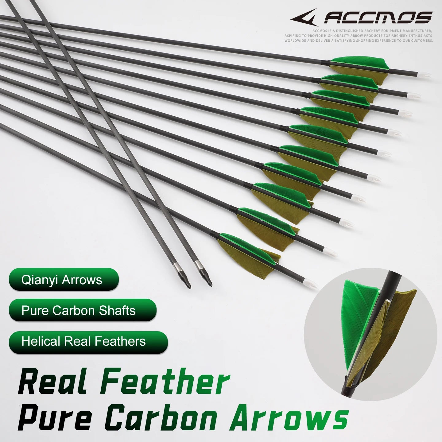 ACCMOS ID5 2 Pure Carbon Arrows 33 0 001 Straightness 3 Shield