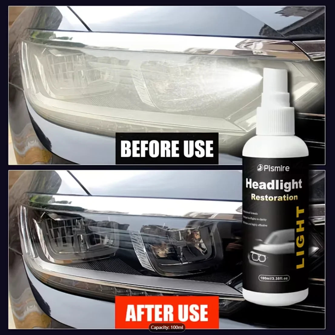 Ceramic Coating Headlight Restoration Fluid – No Sanding