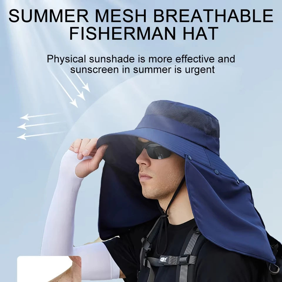 Summer Fishing Cap with UV Protection & Waterproof Mesh Peaceful Pleasures Health and Wellness