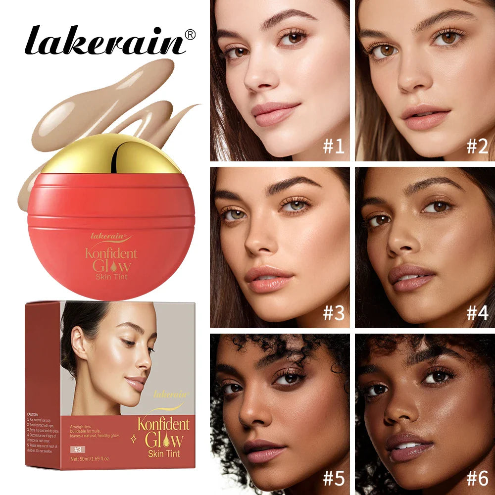 Konfident Glow Skin Tint Foundation | 6 Shades, Buildable Cover