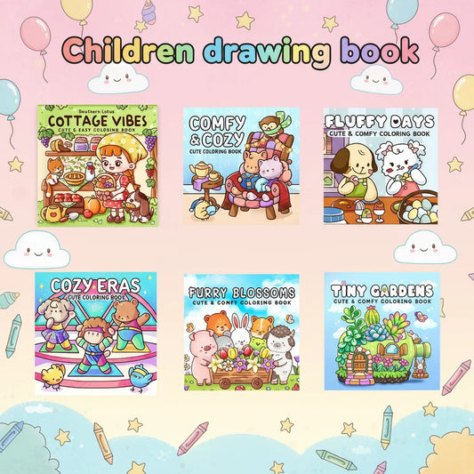 40 Pages Cute European America Coloring Book Kids Drawing Christmas Peaceful Pleasures Health and Wellness