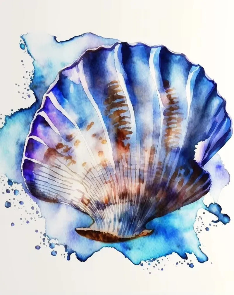 Ocean Sea Animal Watercolor Canvas Print | Kids Room Wall Art