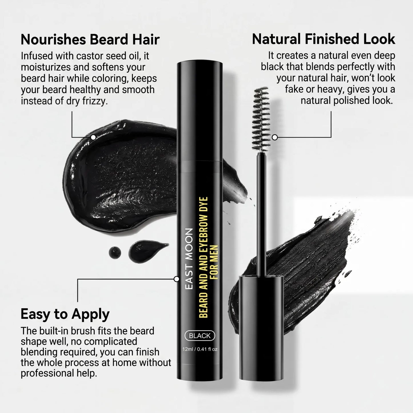 Black Beard Dye Pen for Men – Waterproof & Nourishing
