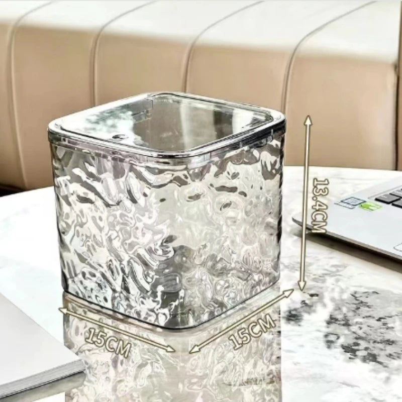 High end transparent acrylic multifunctional storage box, hair accessories, rubber bands, jewelry storage, cotton swab storage Peaceful Pleasures Health and Wellness clear grey M