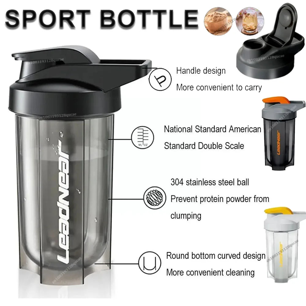 Portable Protein Shaker 500ml Fitness Bottle with Wire Whisk Ball for Fitness Enthusiasts Athletes Perfect For Outdoor Gym Cups Peaceful Pleasures Health and Wellness