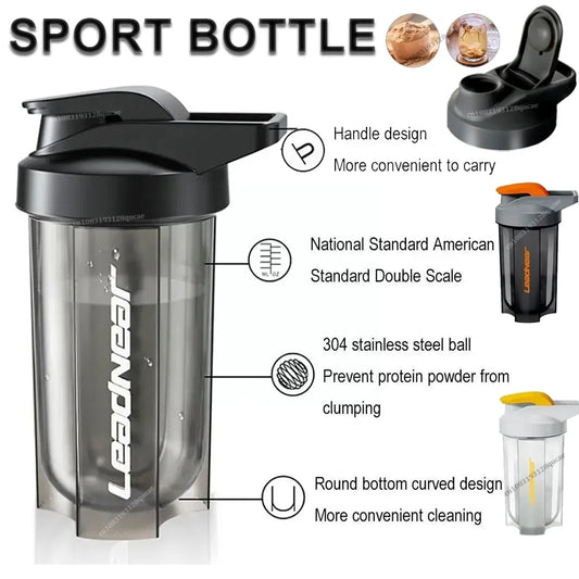 Portable Protein Shaker 500ml Fitness Bottle with Wire Whisk Ball for Fitness Enthusiasts Athletes Perfect For Outdoor Gym Cups Peaceful Pleasures Health and Wellness
