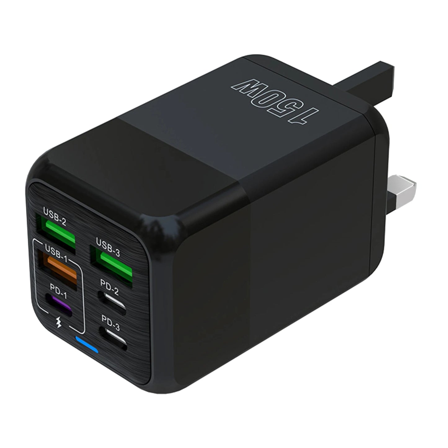 150W 6-in-1 Multi-Port Fast Charger | 3 USB + 3 PD