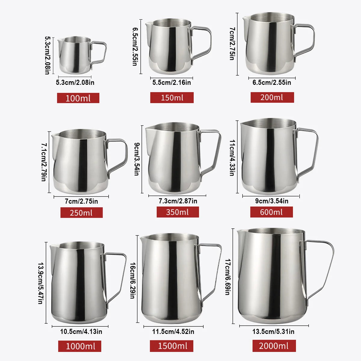 Leeseph Stainless Steel Milk Frothing Pitcher with Drip Resistant Spout, Latte Art Pitcher for Cappuccino Espresso Barista&Home Peaceful Pleasures Health and Wellness