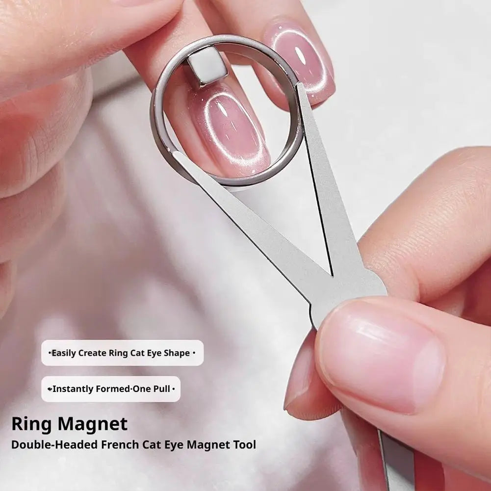 3D Cat Eye Nail Magnet Ring | Hollow Magnetic Nail Art Tool