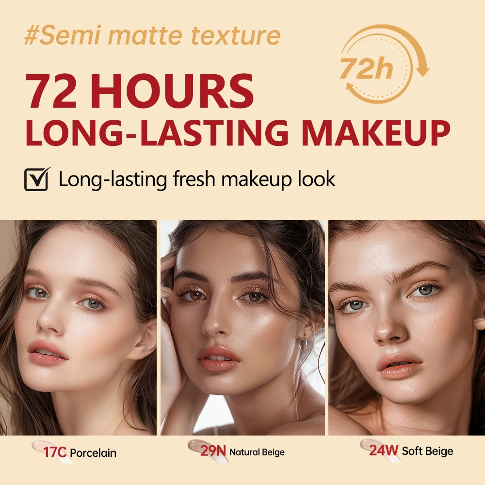 Sunscreen Cushion Foundation Fit Cushion Foundation Full Coverage Waterproof Long-lasting Concealer Long-lasting Korean Makeup Peaceful Pleasures Health and Wellness