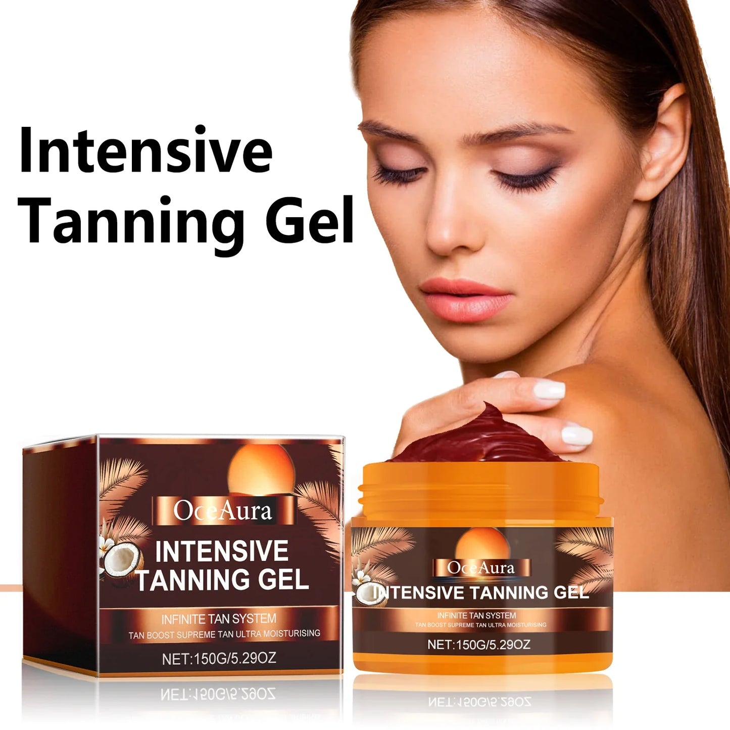 OceAura Self Tanner Bronzer Cream – Sunless Tanning Lotion 150g