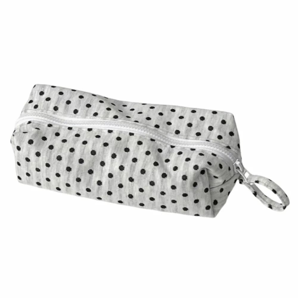 Polka Dot Pencil Case – Large Capacity Cute Stationery Bag