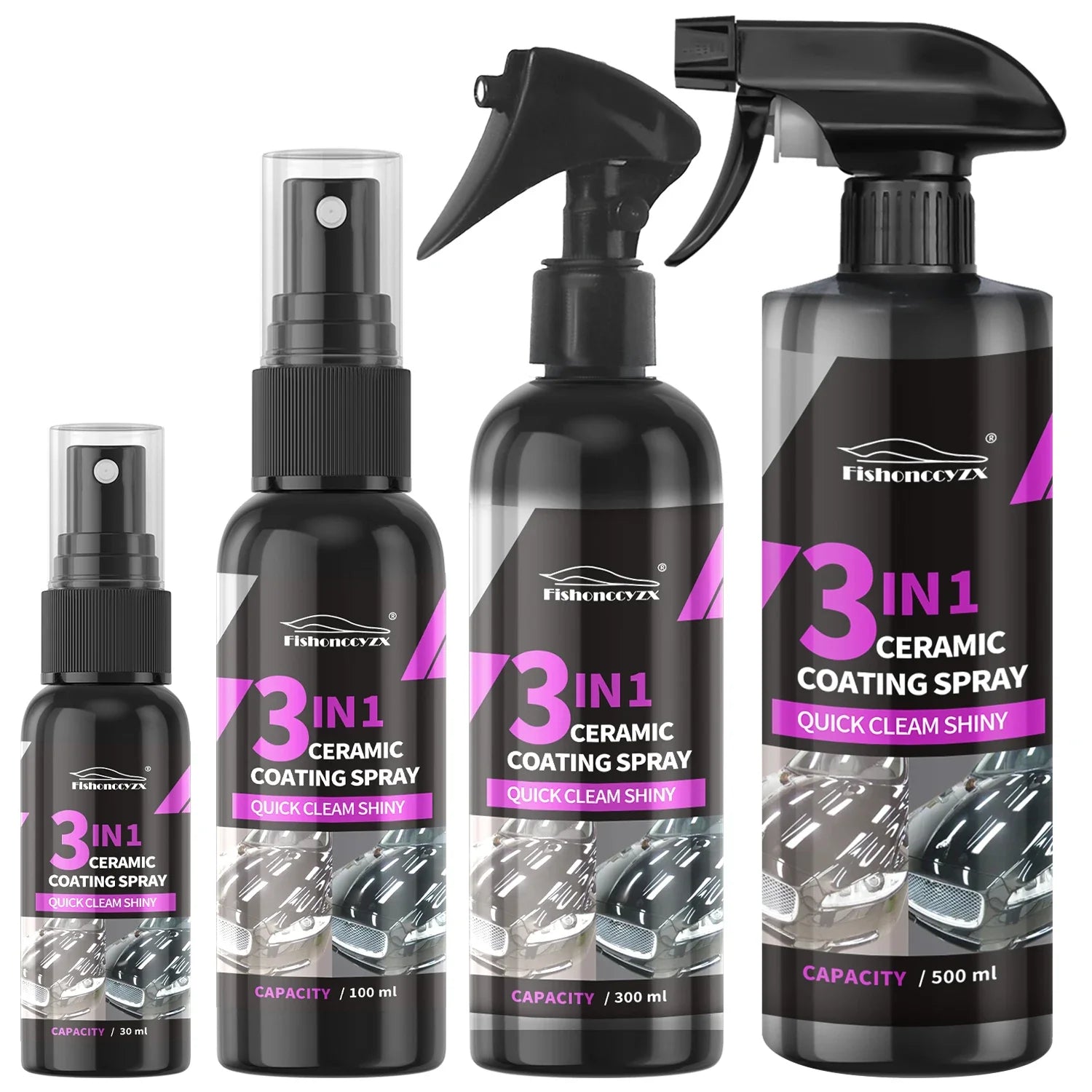 3 in 1 Car Ceramic Liquid Coating Spray Nano Crystal Hydrophobic Layer Polishing Agent High Gloss Paint Protection Wax Car Care Peaceful Pleasures Health and Wellness