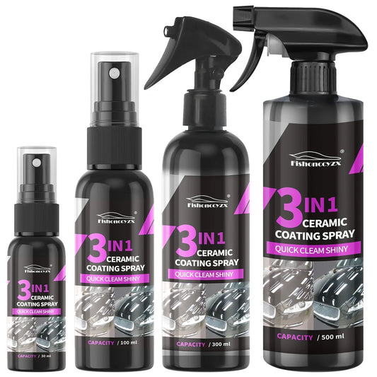 3 in 1 Car Ceramic Liquid Coating Spray Nano Crystal Hydrophobic Layer Polishing Agent High Gloss Paint Protection Wax Car Care Peaceful Pleasures Health and Wellness