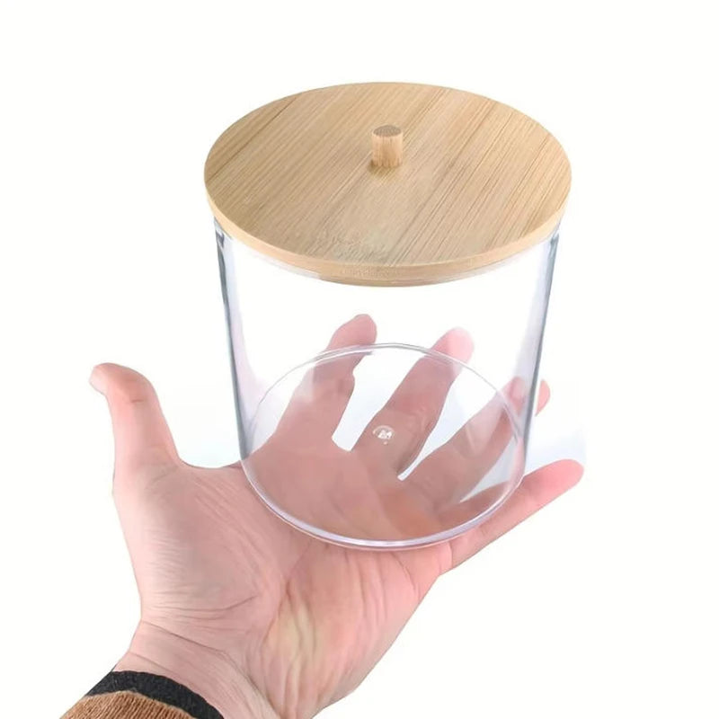 Laundry Pods Container with Scoop – Round Storage Box for Detergent Powder & Dryer Sheet Holder