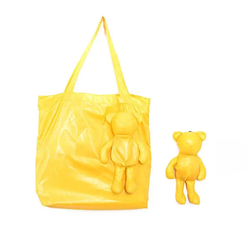 Cute Doll Foldable Tote Bag – Reusable Women's Shopping Bag