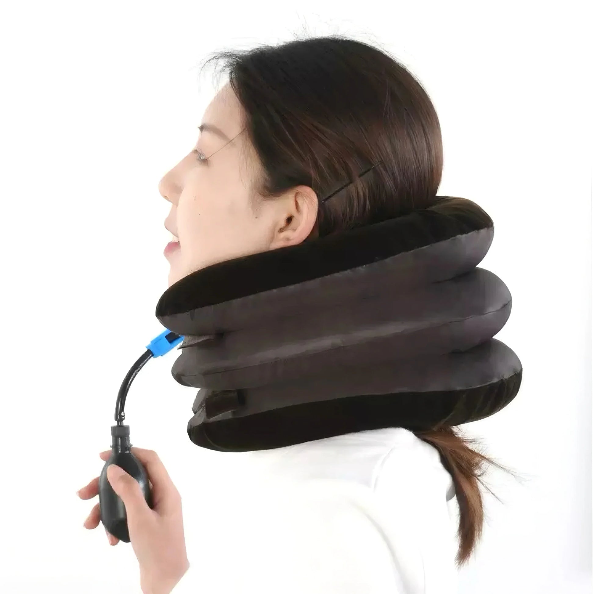 360° Inflatable Cervical Traction Single Tube Neck Support Brace Portable Home Neck Pain Relief Cervical Spine Care Stretcher Peaceful Pleasures Health and Wellness