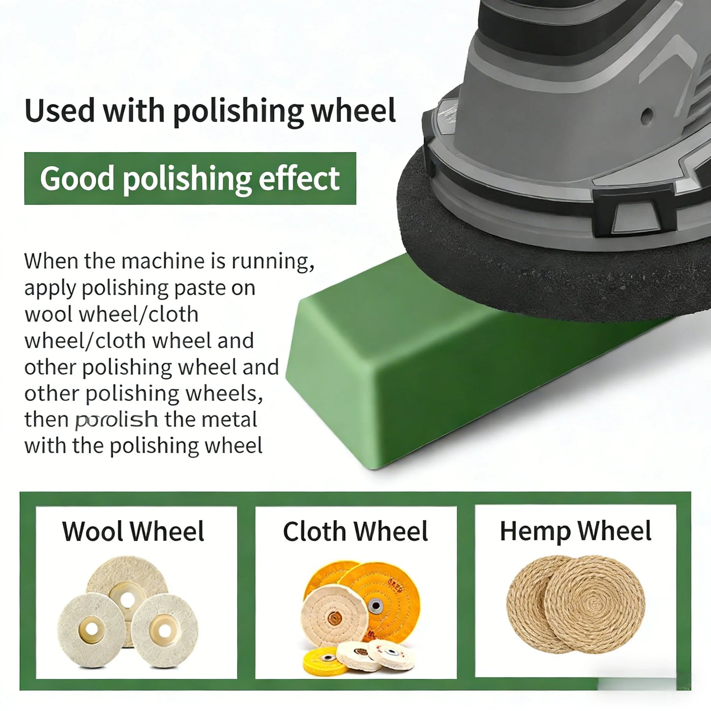 Green Metal Polishing Paste – Abrasive Compound Wax 1 or 2 Pack Peaceful Pleasures Health and Wellness