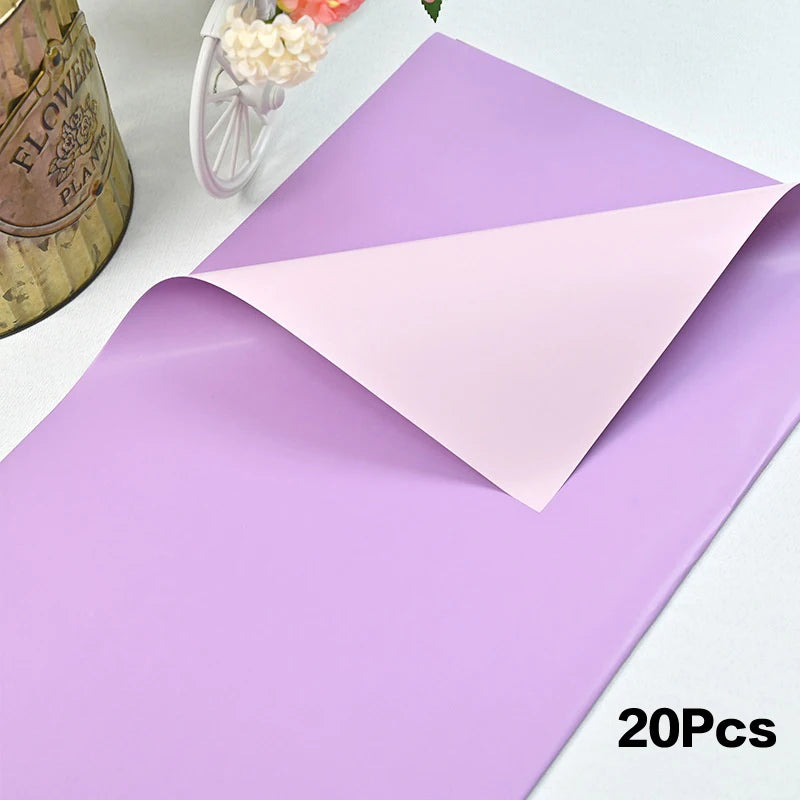 20Pcs Waterproof Two-Sided Floral Wrapping Paper 58×58cm