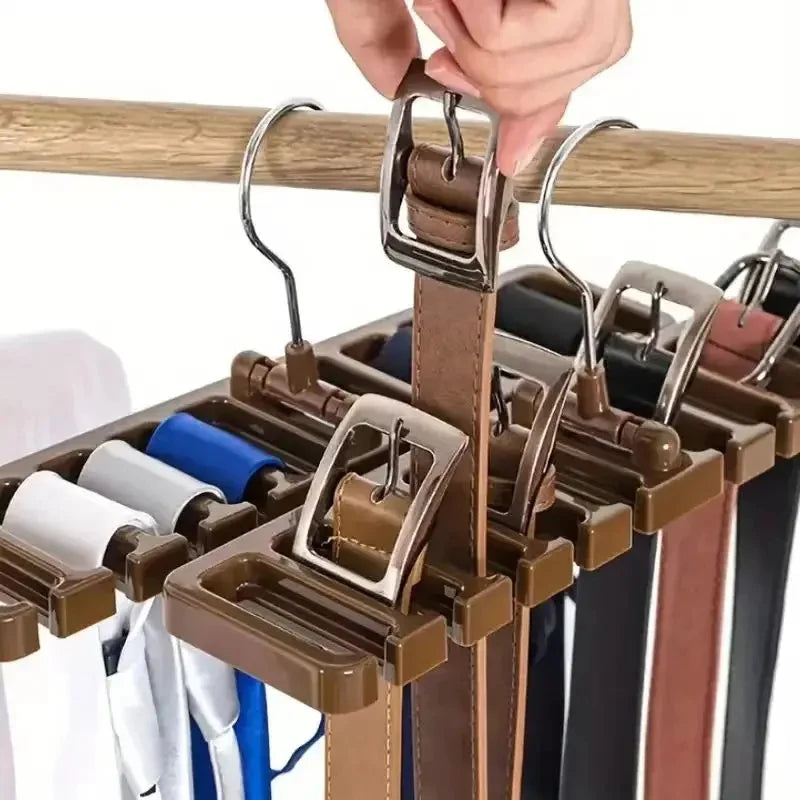 1PCS Tie Belt Hanger Wardrobe Belt Rotating Organizer Rack Multifuctional Scarf Hanger Home Closet Storage Holder Accessories Peaceful Pleasures Health and Wellness