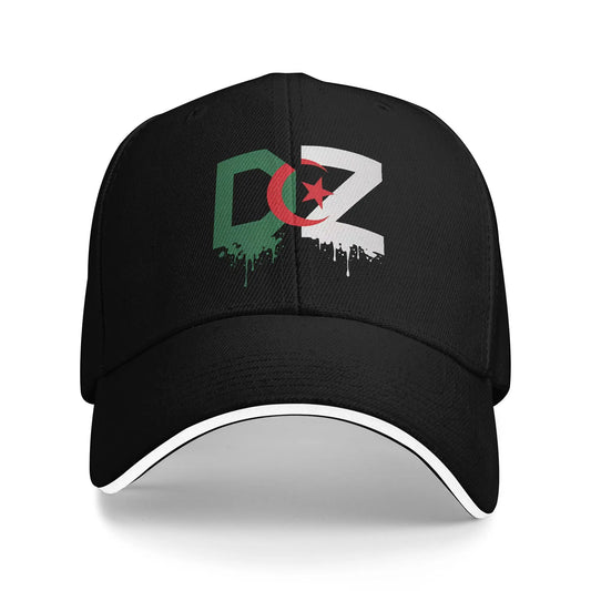 Summer DZ Algeria Algerian Flag Baseball Cap Outdoor Sports Trendy Design Sun Trucker Hat Men Women Sunscreen Snapback Cap Peaceful Pleasures Health and Wellness 1 One Size