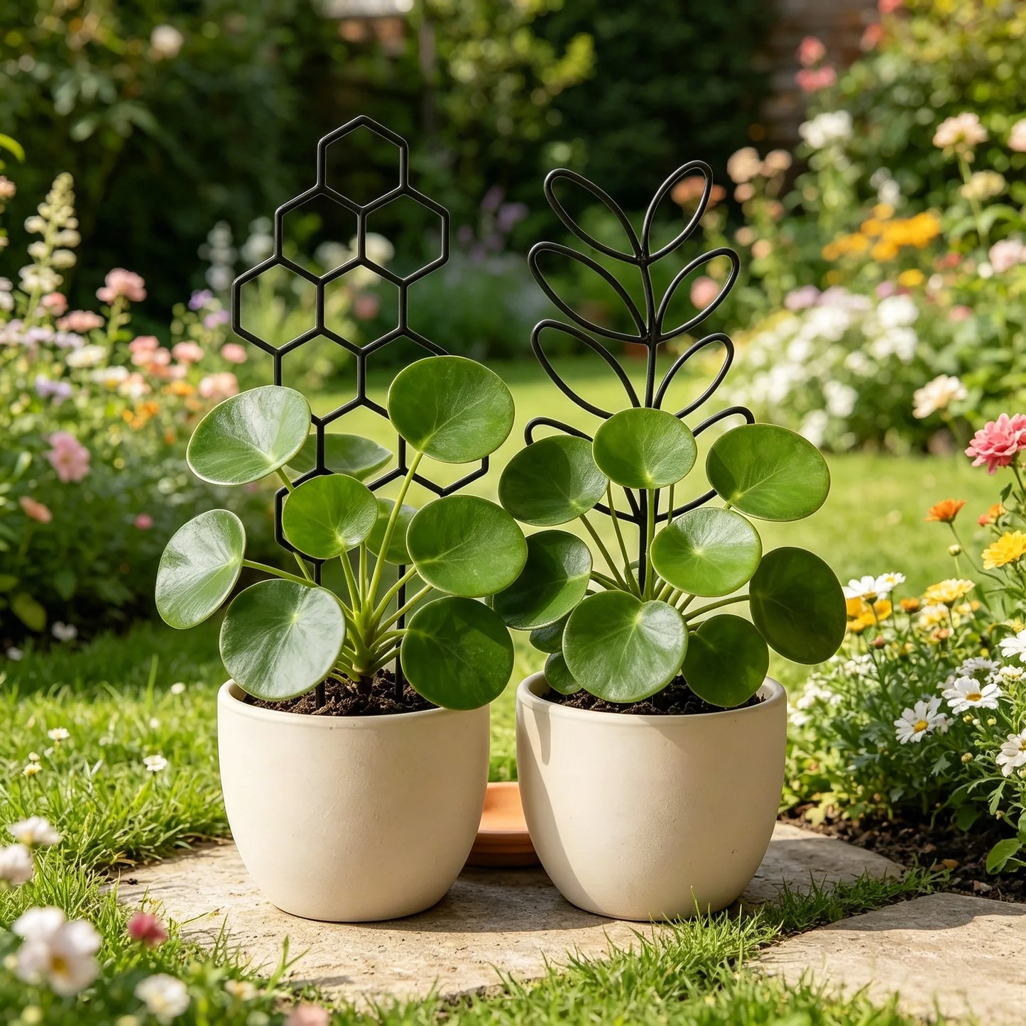 Indoor Plant Trellis – Leaf Shape Climbing Support for Pots Plant Trellis Peaceful Pleasures Health and Wellness
