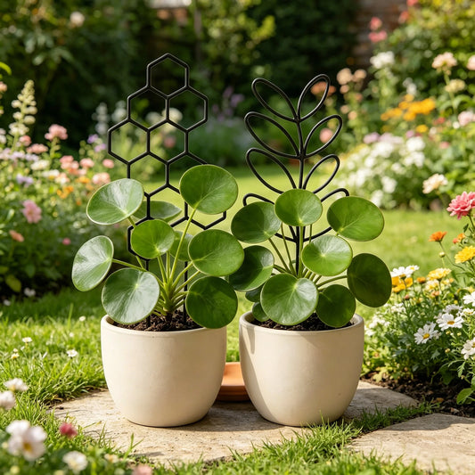 Indoor Plant Trellis – Leaf Shape Climbing Support for Pots Plant Trellis Peaceful Pleasures Health and Wellness