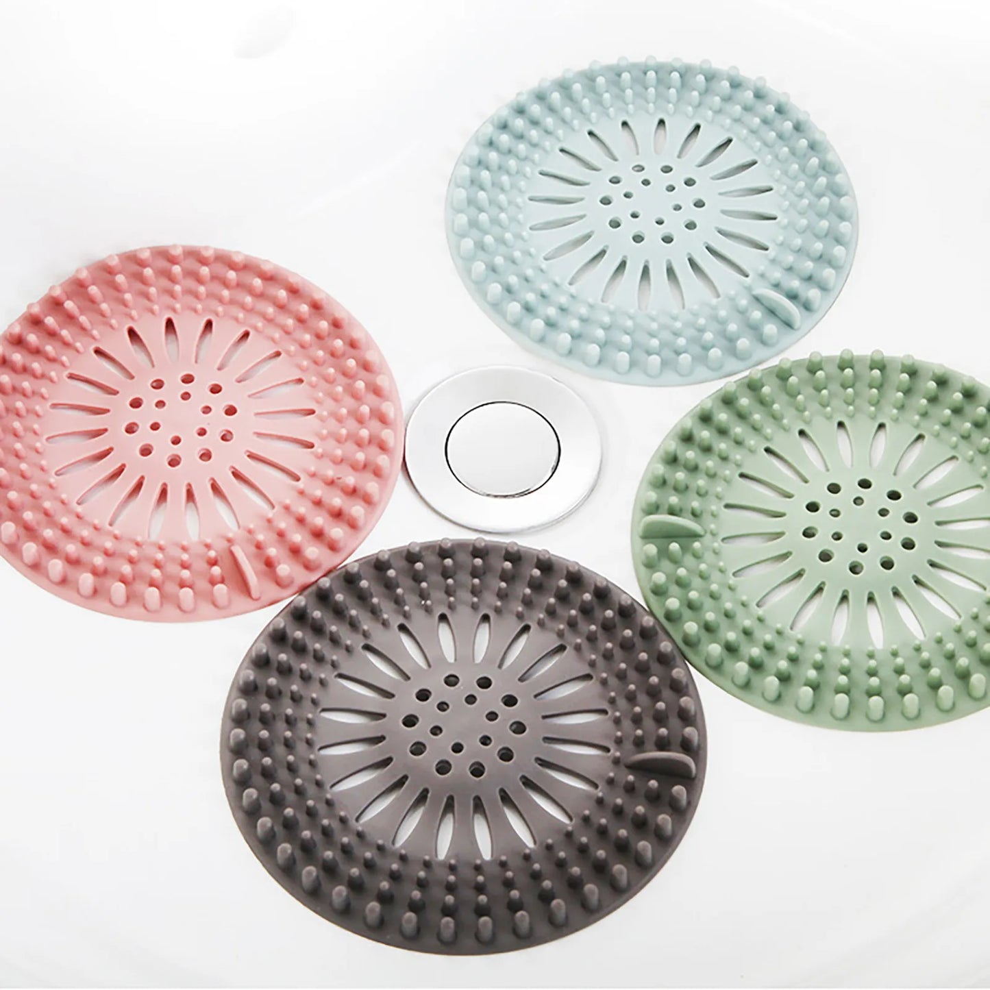 Hair Filter Sink Anti-blocking Strainer Bathtub Shower Floor Drain Stopper Silicone Kitchen Deodorant Plug Bathroom Accessories Peaceful Pleasures Health and Wellness