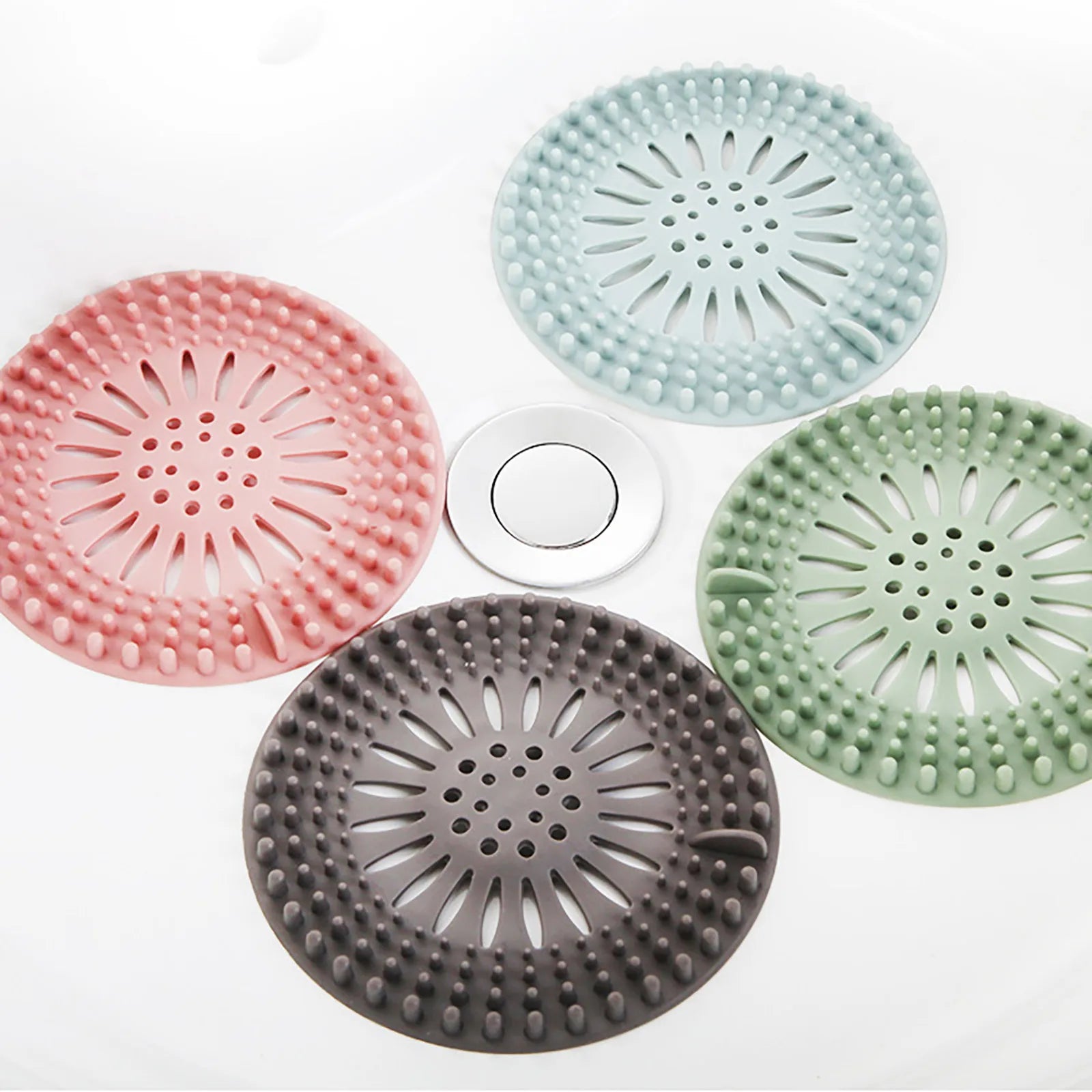 Hair Filter Sink Anti-blocking Strainer Bathtub Shower Floor Drain Stopper Silicone Kitchen Deodorant Plug Bathroom Accessories Peaceful Pleasures Health and Wellness