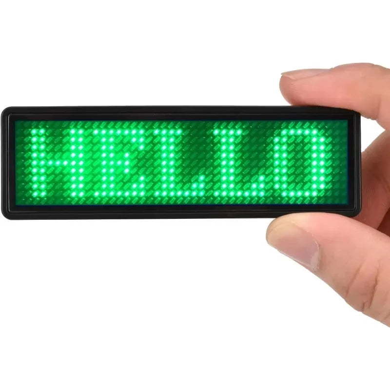 Rechargeable Bluetooth LED Name Badge – DIY Scrolling Display