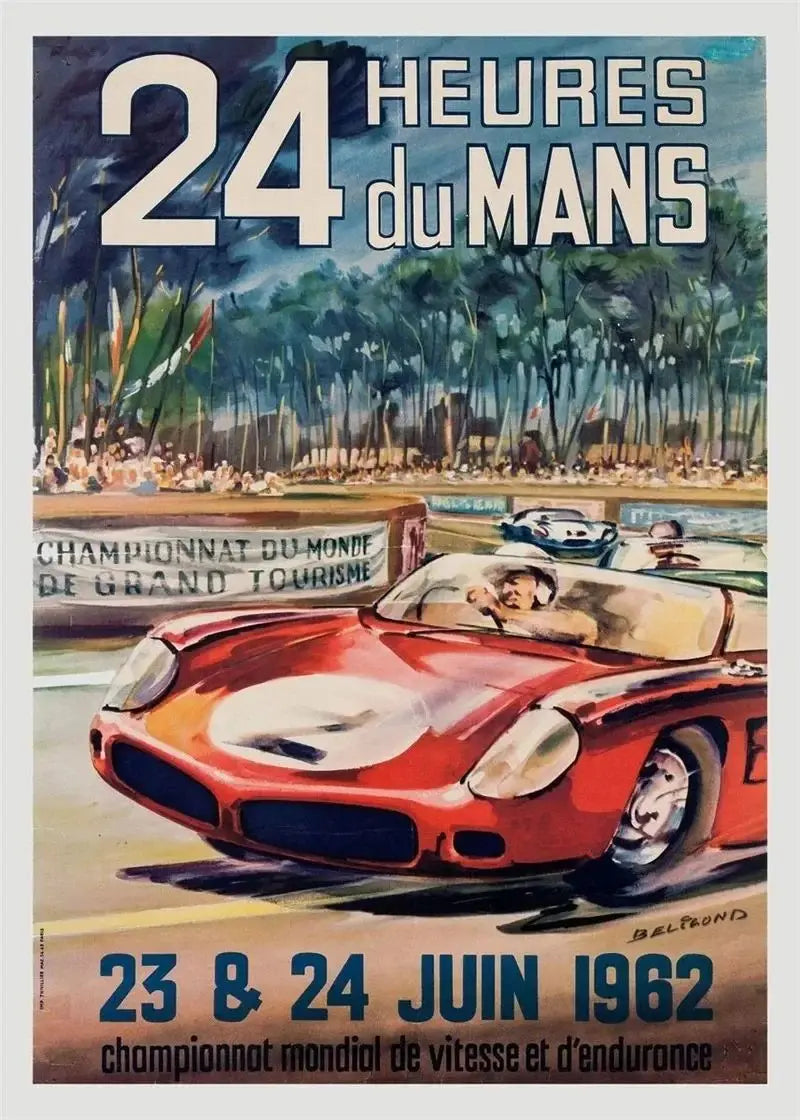F1 Le Mans Race Car Canvas Wall Art | Formula Grand Prix Print