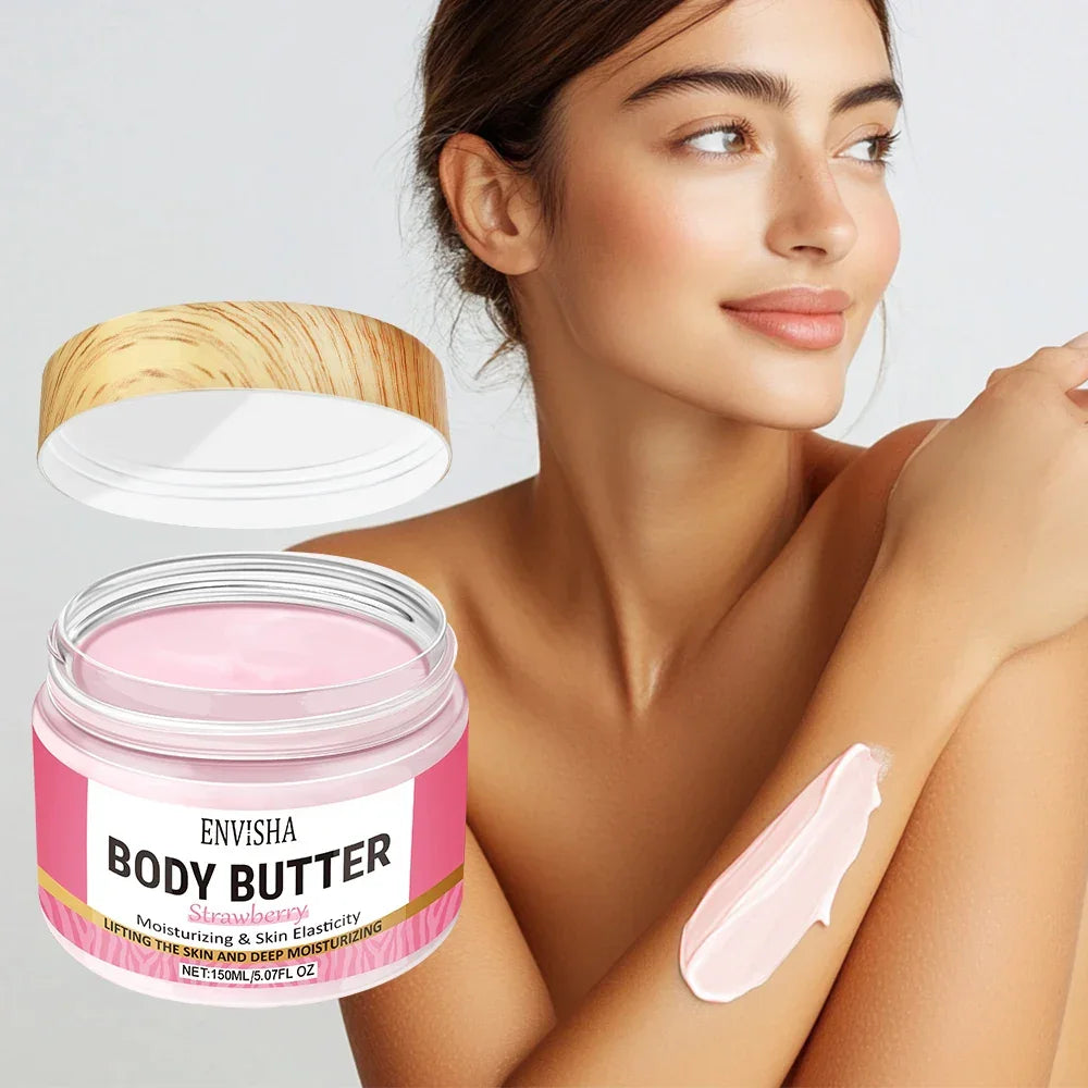 Strawberry Body Butter Lotion – Moisturizing & Brightening Cream Peaceful Pleasures Health and Wellness
