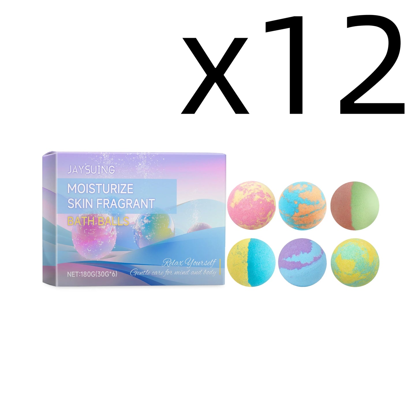 Aromatherapy Bath Bombs 6-Pack – Foaming, Moisturizing & Relaxing