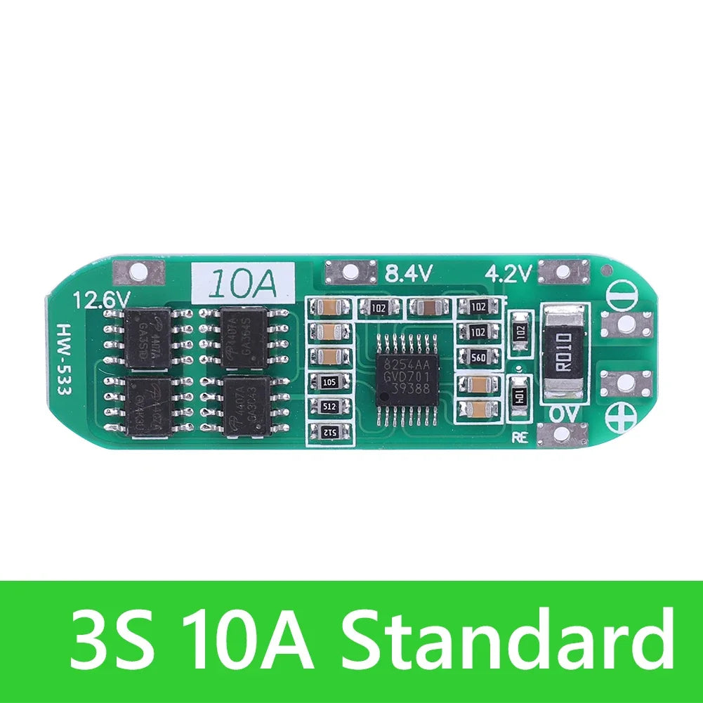 3S 4S 20A 40A 60A Li-ion Lithium Battery Charger Protection Board 18650 BMS Drill Motor 11.1V 12.6V/14.8V 16.8V Enhance/Balance Peaceful Pleasures Health and Wellness 3S 10A Standard