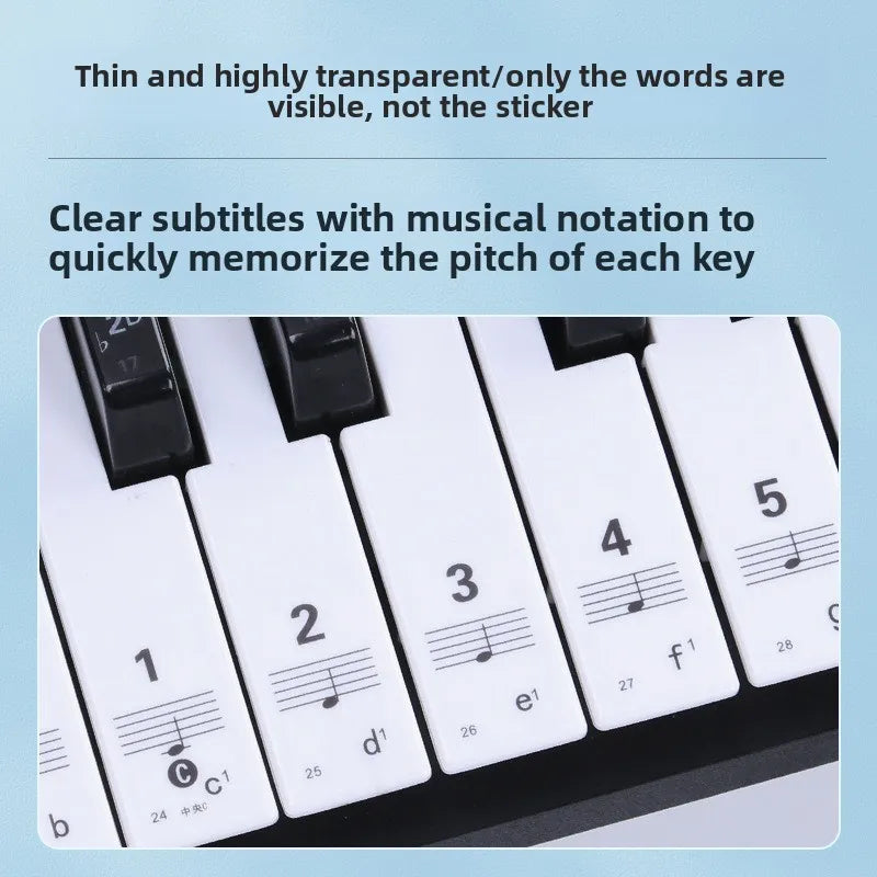 61 88 Key Piano-sticker Electronic Piano Sticker Staff Sheet Music