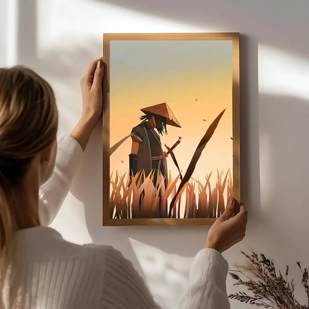 Movie S-Sword of the Stranger Poster HD Self Adhesive Waterproof Wall Art Ideal for Home Office Dorm Bedroom Great Gift Peaceful Pleasures Health and Wellness White1 15X20cmNoframe