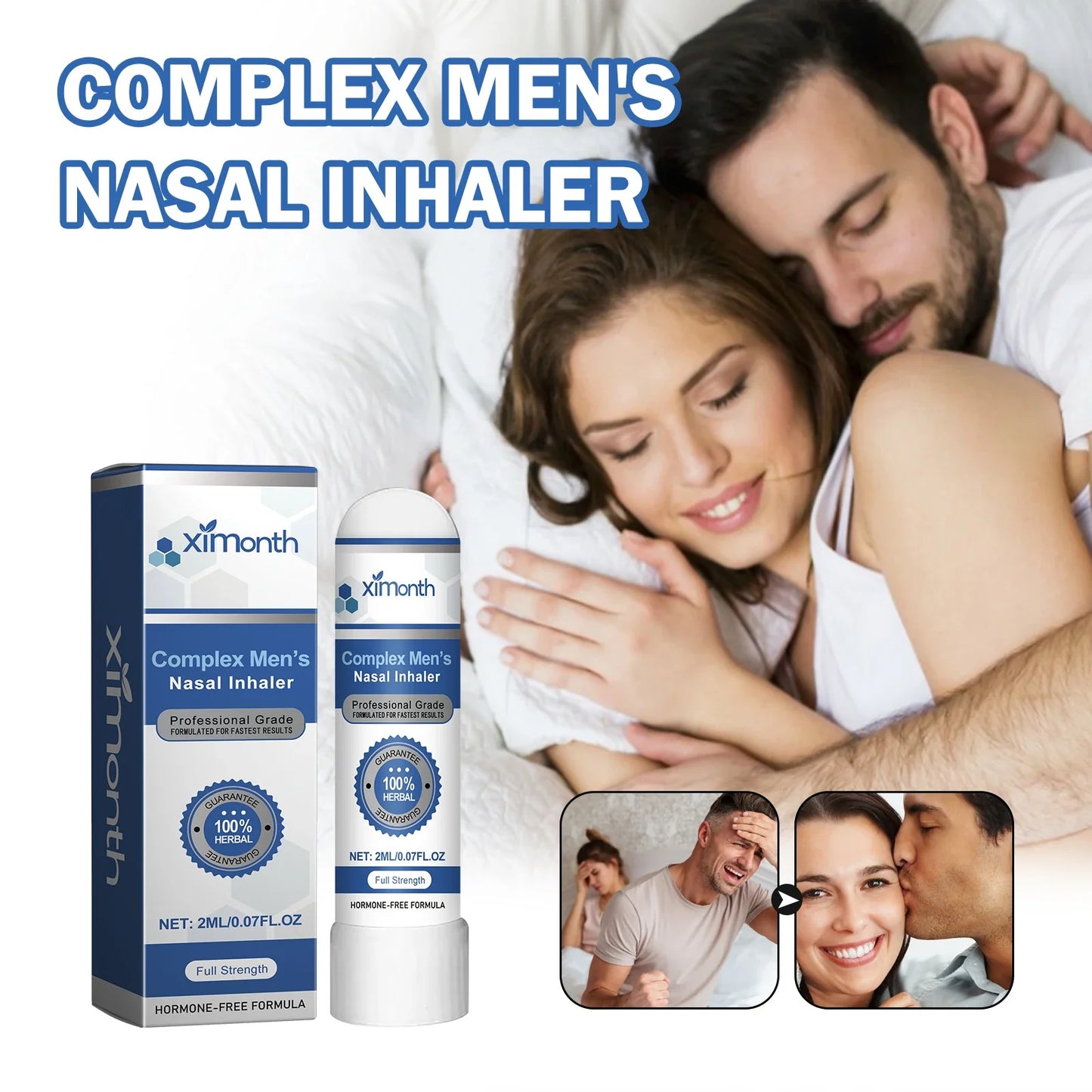FEIMUKO Men's Herbal Nasal Inhaler Stick – Hormone-Free Daily