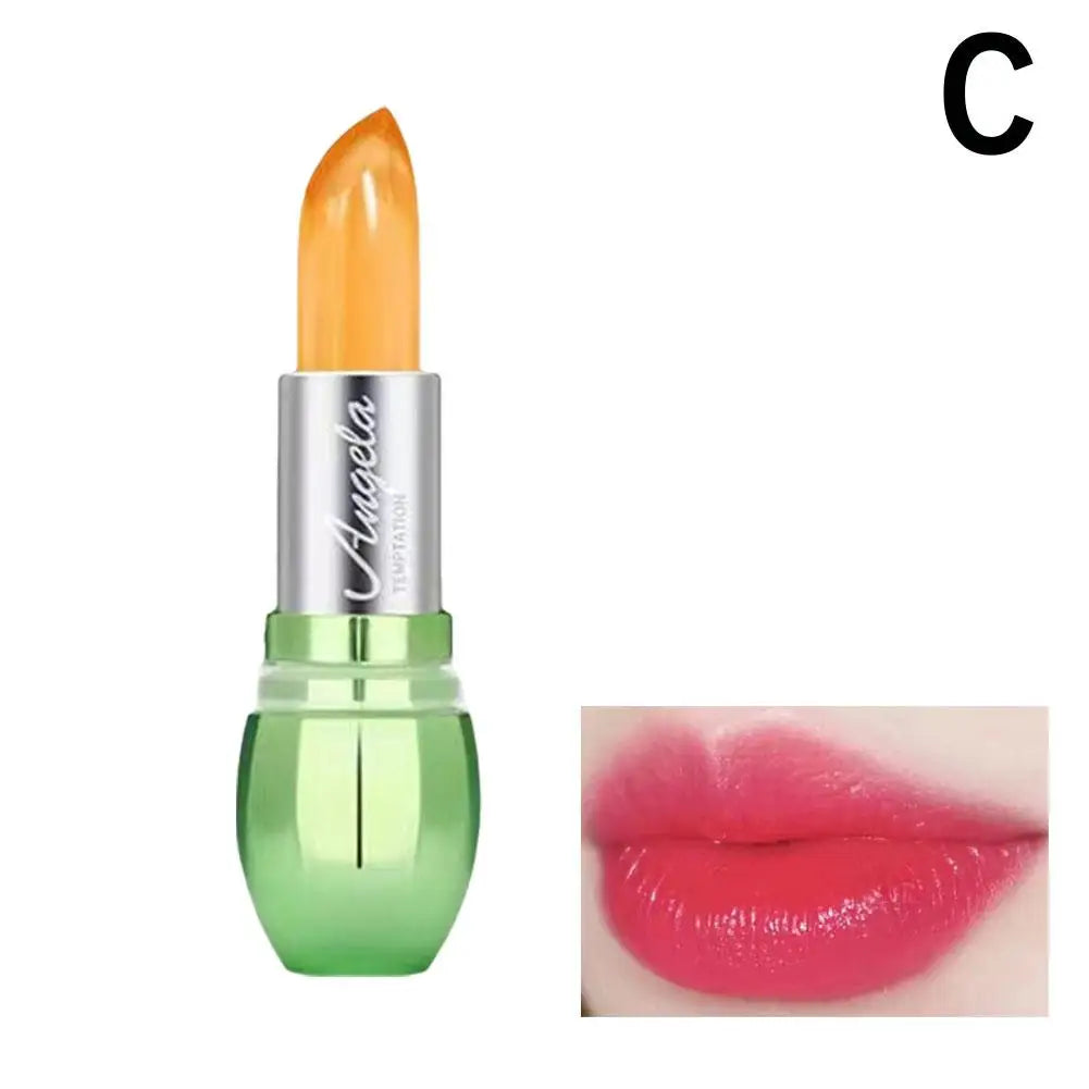 Crystal Jelly Lipstick,Magic Color Changing Lipstick, Moisturizing Temperature Color Changing Lip Gloss,Nourishing Lip Balm Peaceful Pleasures Health and Wellness C